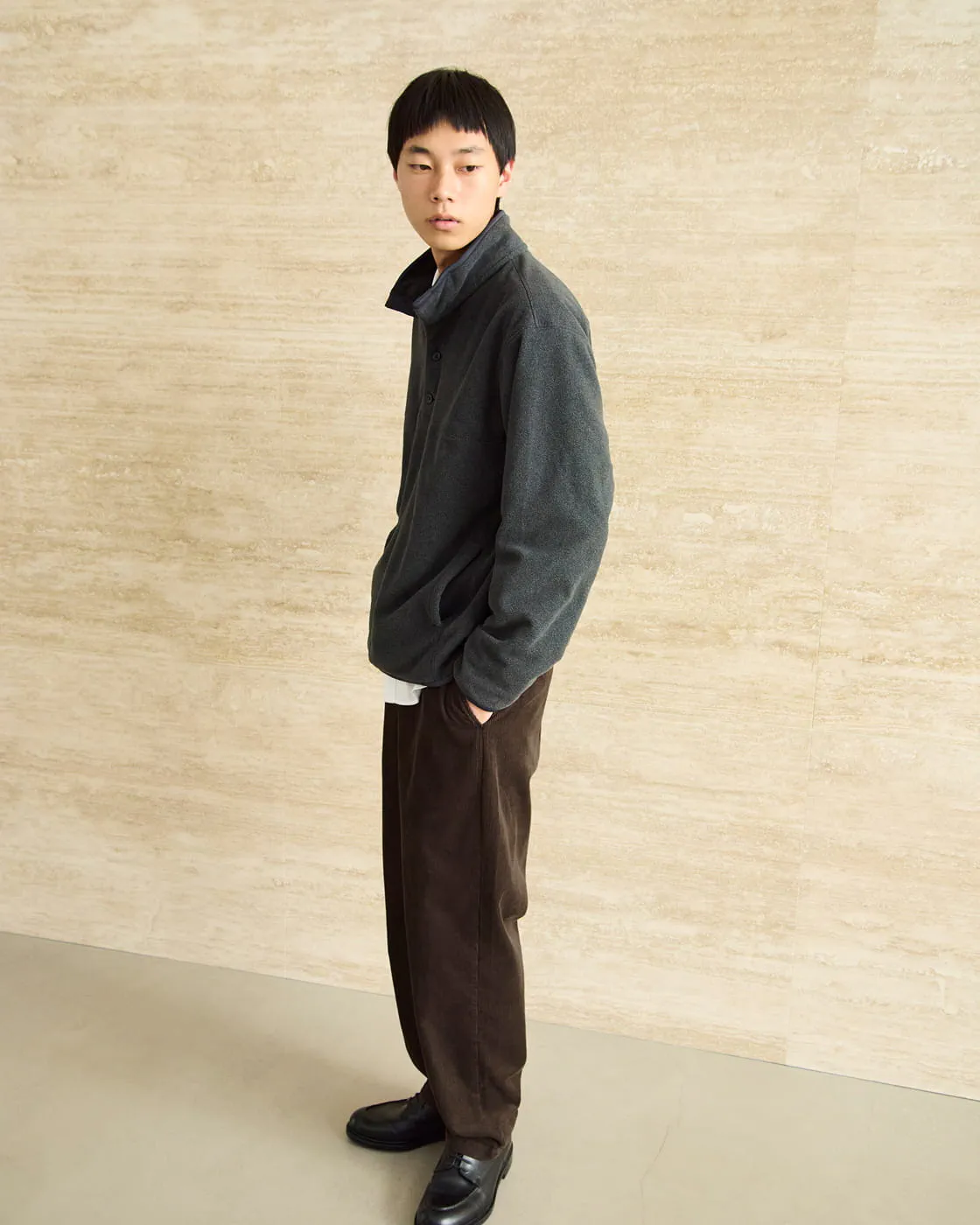 紳士　撥水ナイロンポケッタブルウィンドブレーカーの着用イメージ1