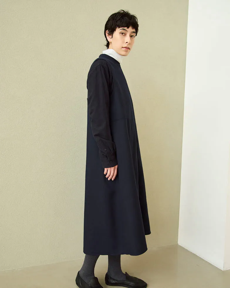 婦人　木の実から作ったカポック混 デニムバレルパンツの着用イメージ1