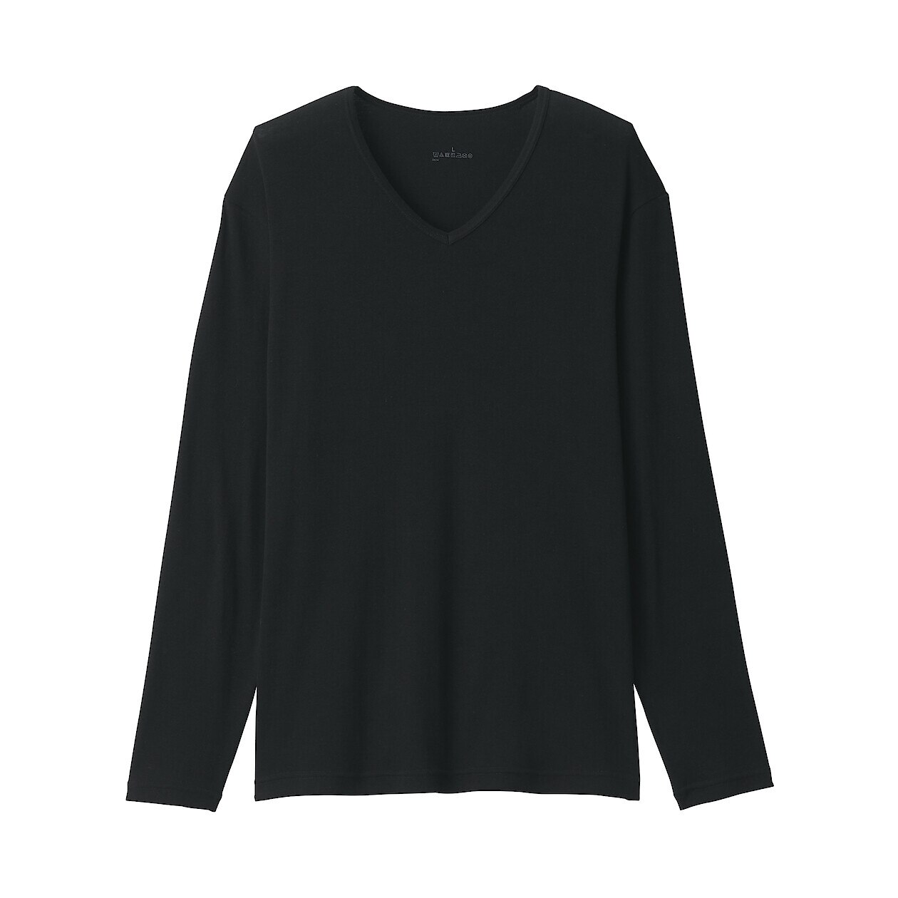 男棉保暖V領長袖T恤