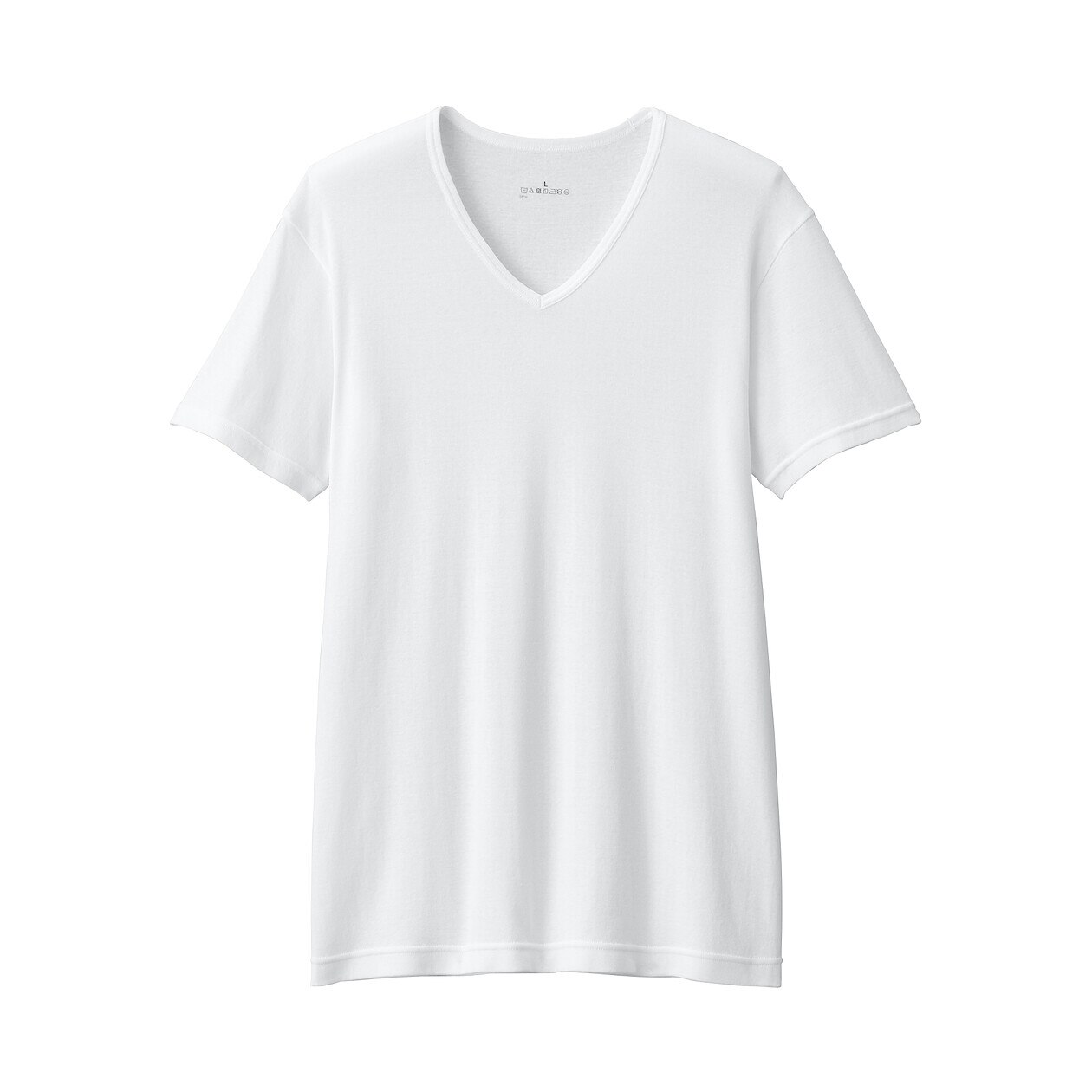 男棉保暖V領短袖T恤