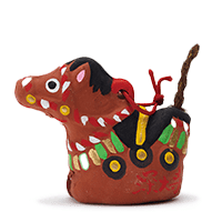 深大寺生肖土鈴 春駒