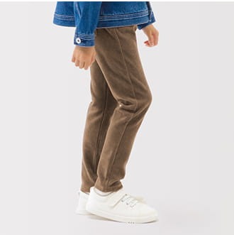 彈性針織燈芯絨緊身長褲