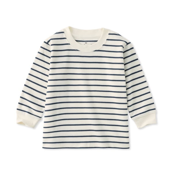 幼兒容易穿脫雙面起毛圓領長袖T恤