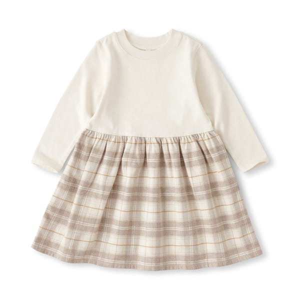 幼兒雙面起毛法蘭絨套衫式長袖洋裝