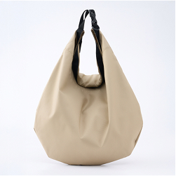 再生聚酯纖維2WAY購物袋-原色棕