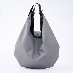 再生聚酯纖維2WAY購物袋-原色灰