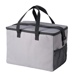 再生聚酯纖維2WAY保冷購物袋/大-原色灰