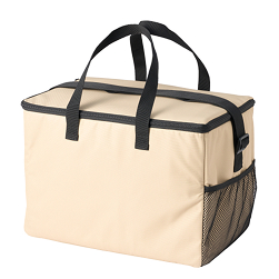 再生聚酯纖維2WAY保冷購物袋/大-原色棕