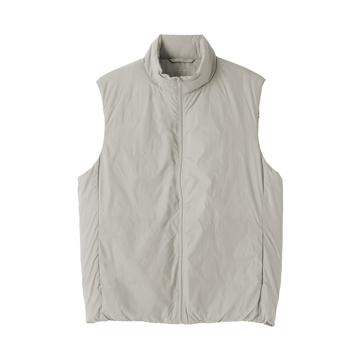 男輕量羽絨可攜式立領背心