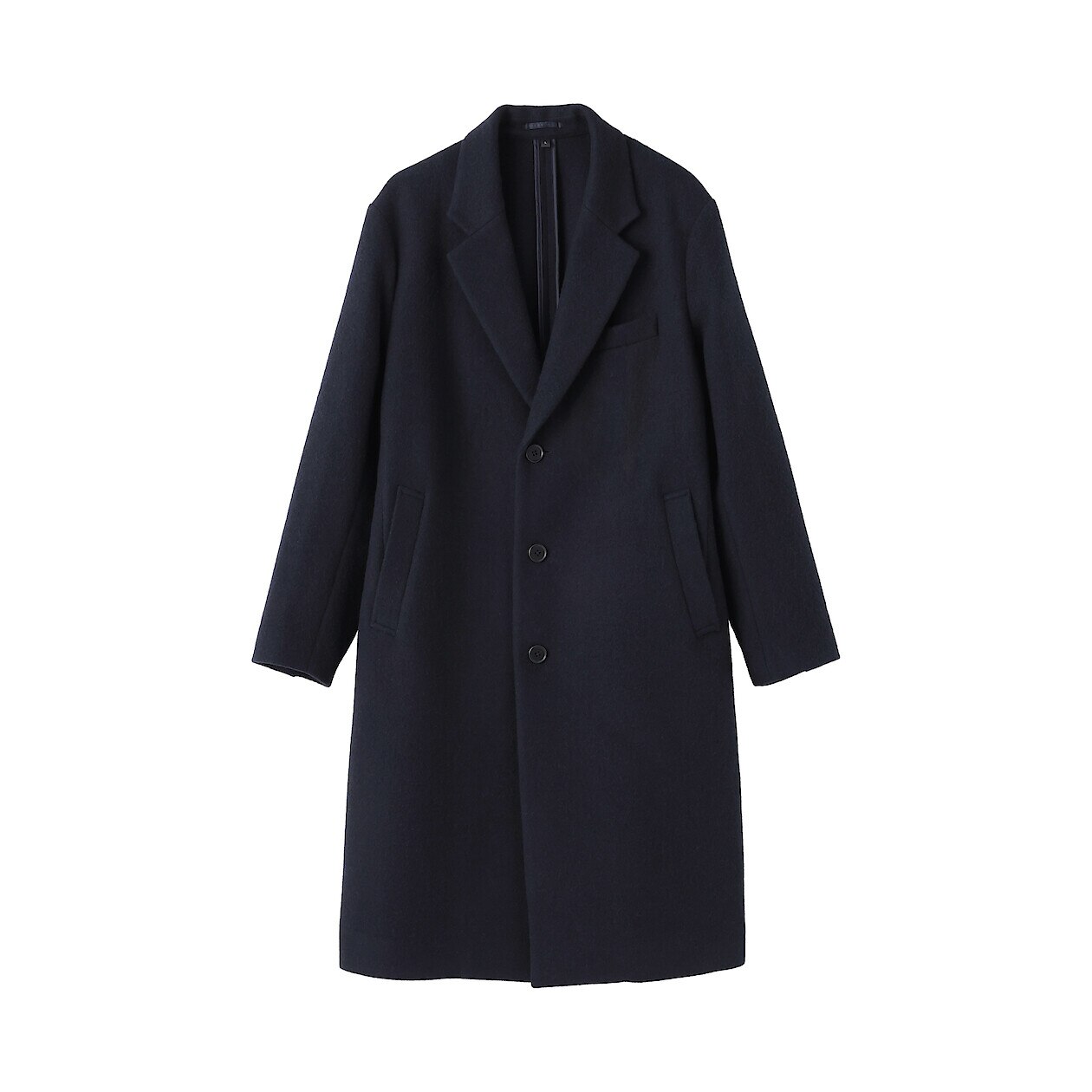 男羊毛混西裝式大衣