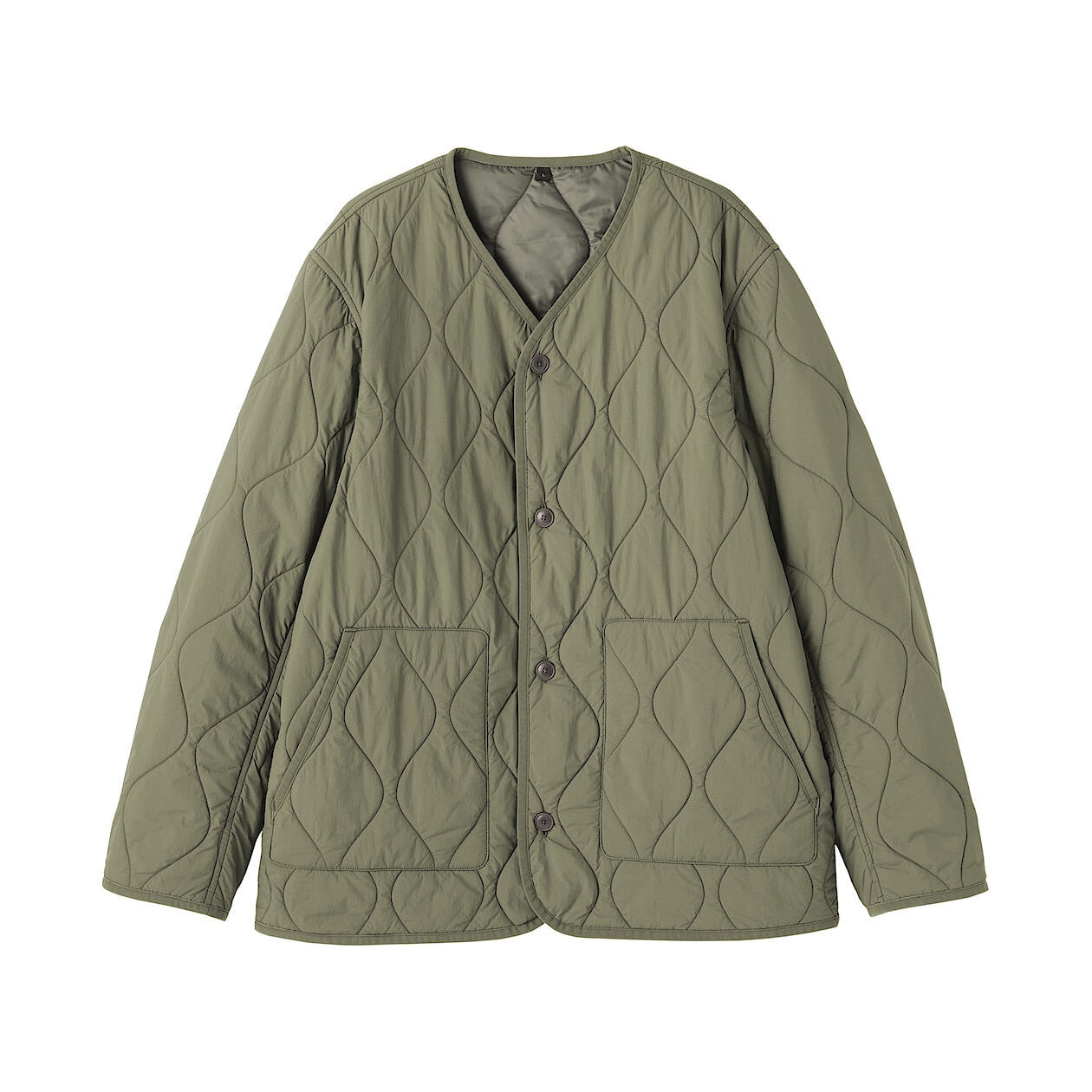 男撥水加工蓬鬆鋪棉刺縫外套