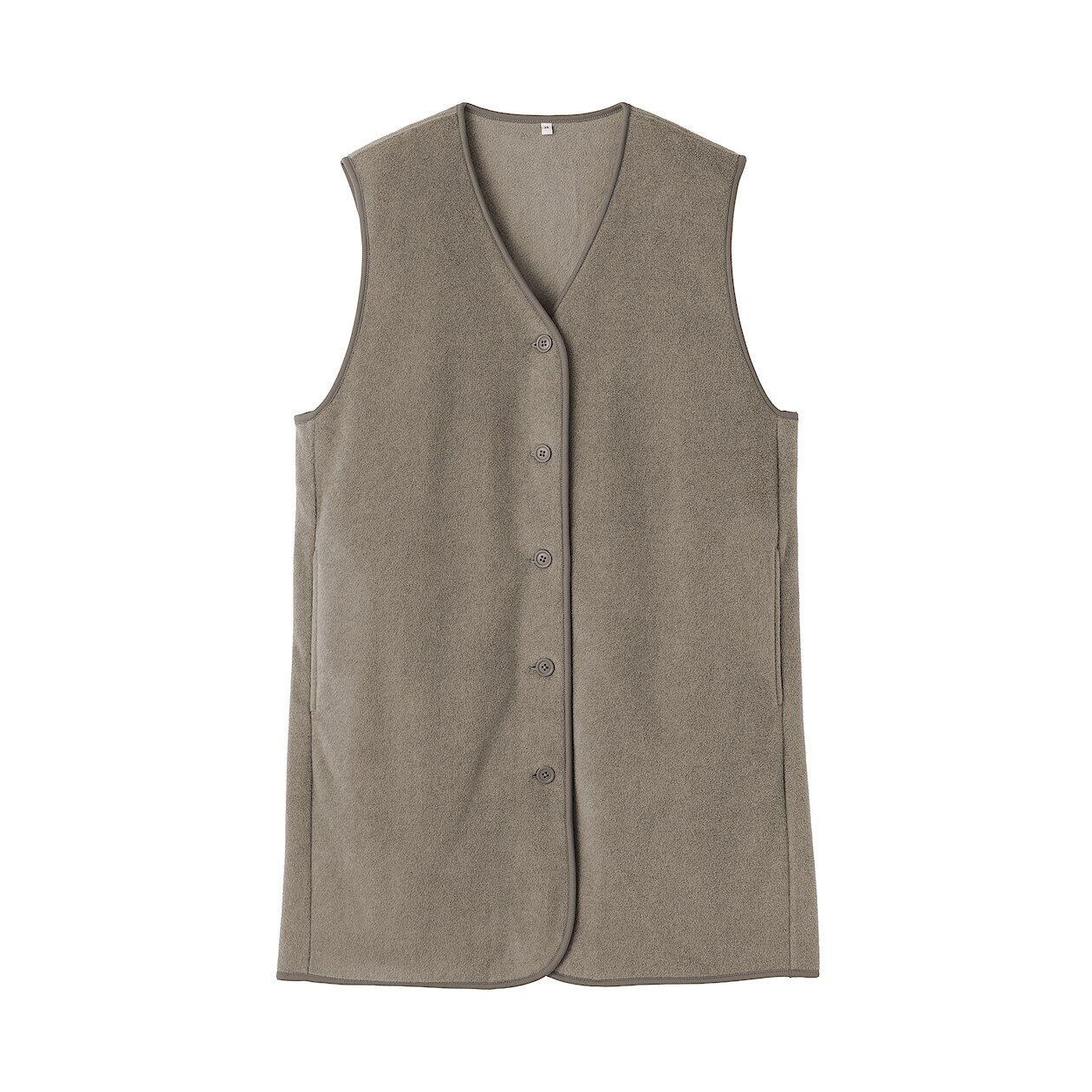 女刷毛長版背心