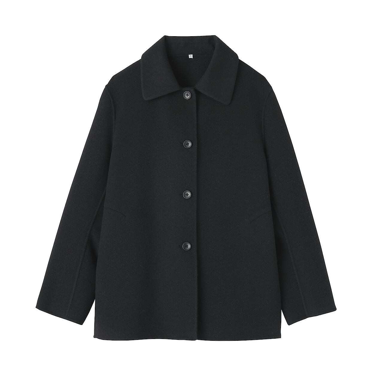 女羊毛混雙面織短大衣